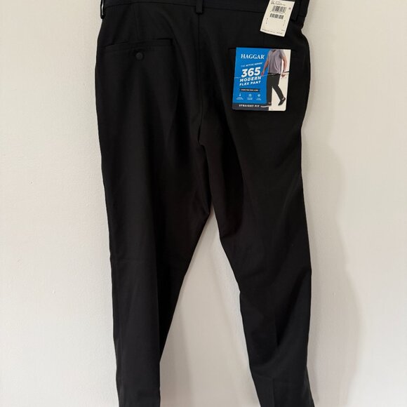 Haggar The Active Series 365 Modern Flex Pant Black 34W x 29L Straight Fit | New - Picture 5 of 7